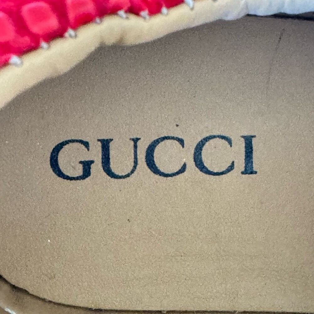 Gucci "Ace" leather low-top sneakers with crocodile-embossed leather trim SZ 36. - Picture 13 of 15
